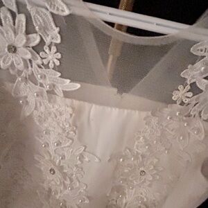 White flower girl dress